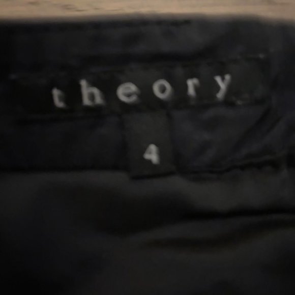 Theory Black Velvet Pencil Skirt with Bow - Picture 6 of 8